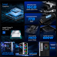 thumbnail image 3 of Computadora Escritorio Completa Xtreme PC Gaming Intel Core i9 12900 16GB SSD 1TB Monitor 27 75Hz WIFI White juegos casuales, trabajo y estudio, 3 of 6