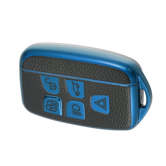 Unique Bargains 5 Button Smart Remote Key Shell for Land Rover Range Rover 2013-2017 Protector TPU Blue