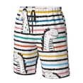thumbnail image 6 of Uemuo Cartoon Dinosaurs Pattern Men's Swim Trunks Hawaiian Beach Bathing Suit Swimsuits Beach Quick-Dry Shorts with Pockets-Large, 6 of 9