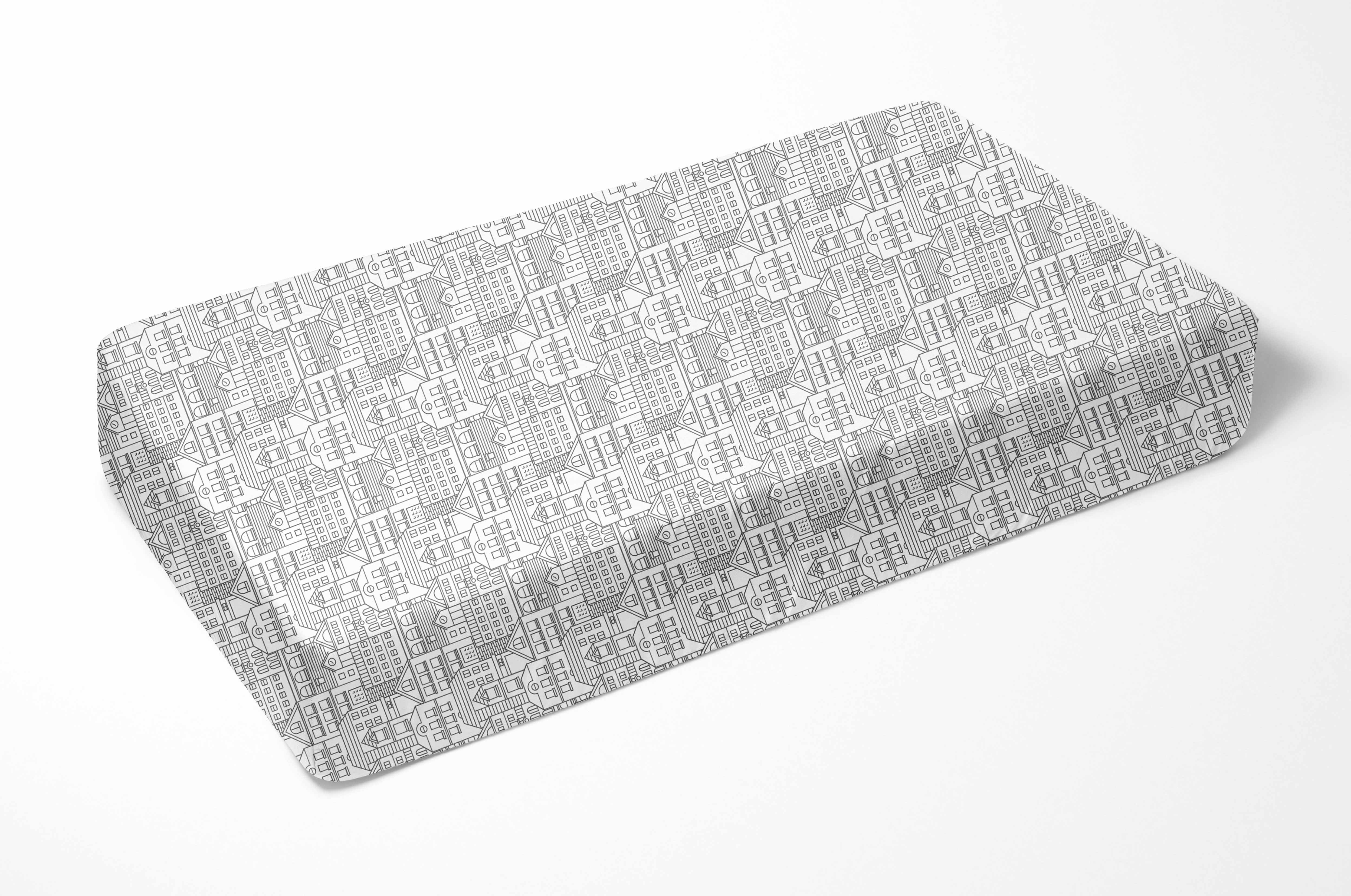 Bacati - Clouds in the City White/Grey Cityscape Crib/Toddler Fitted Sheets