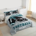 thumbnail image 3 of Manfei Kids American Philadelphia Full Size Comforter Sets, Soccer Lover Bedding Comforter Set, Rugby Sports Competition Reversible Bedding Sets, Breathable Home Decor, 3 Pieces, 3 of 6