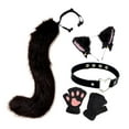 thumbnail image 3 of Conjunto de orejas y cola falsas disfraz decorativo perfecl negro, 3 of 8