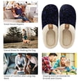 thumbnail image 3 of Zapatilla de espuma viscoelástica para hombre, suela de goma antideslizante, zapato de casa cómodo similar a la lana (azul XL) Wdftyju Tenis De Mujer Tenis De Hombre, 3 of 8