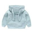 thumbnail image 6 of Hiijoy Baby Boys Cute Rabbit Ear Hoodie Solid Color Cotton Pullover Hooded Sweatshirt, 6 of 7