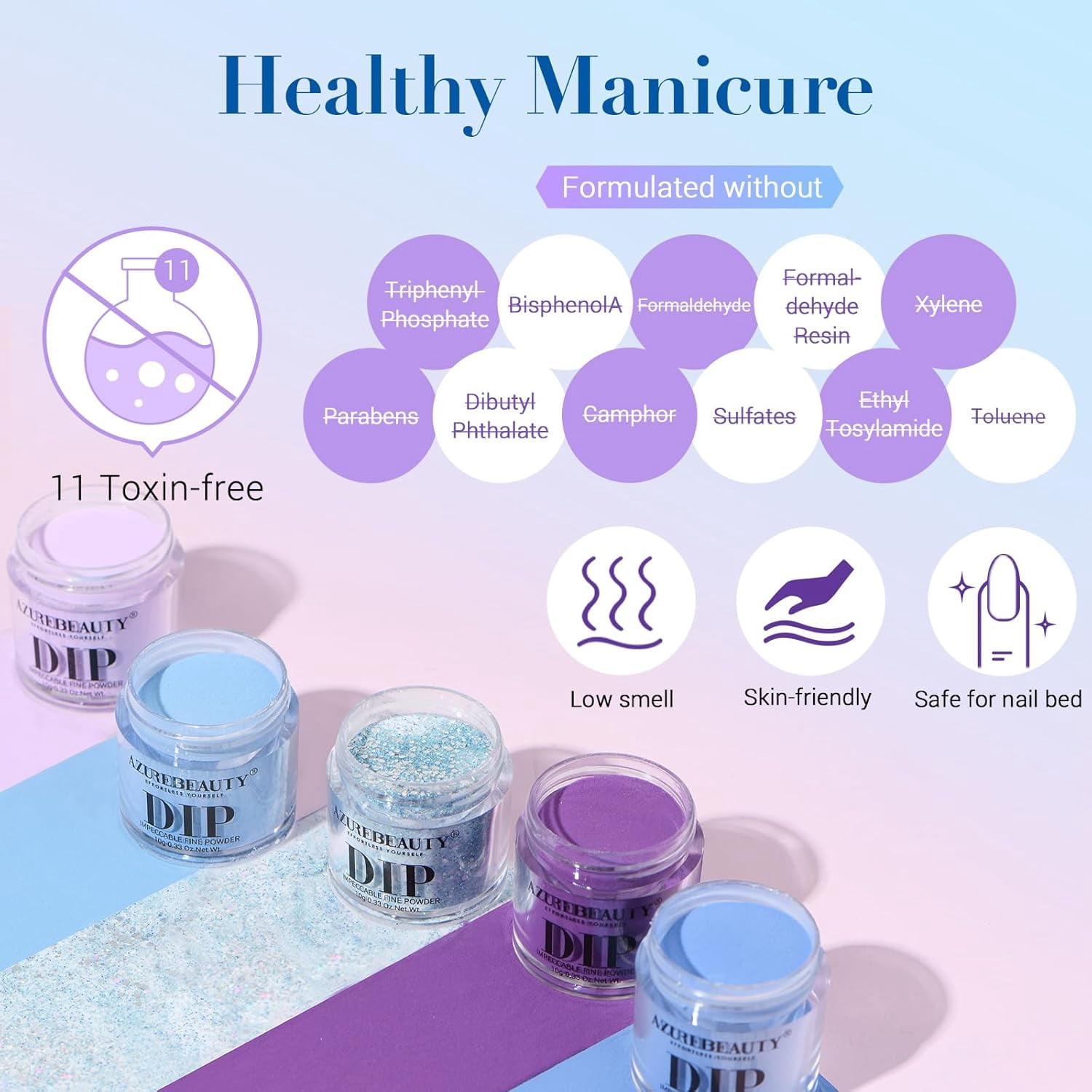 Azurebeauty 31 Pcs Dip Powder Nail Kit
