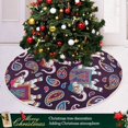 thumbnail image 6 of FMSHPON Style Elephant Xmas Christmas Tree Skirt Stand Mat for Holiday Party Decoration Indoor Outdoor 48 inches, 6 of 6