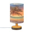 thumbnail image 2 of Retro Beach Palm Tree Bedside Table Lamp Desk Warm Lights with USB Charging Port Cylinder LED Lamps for Bedroom Living Room Office, 2 of 7