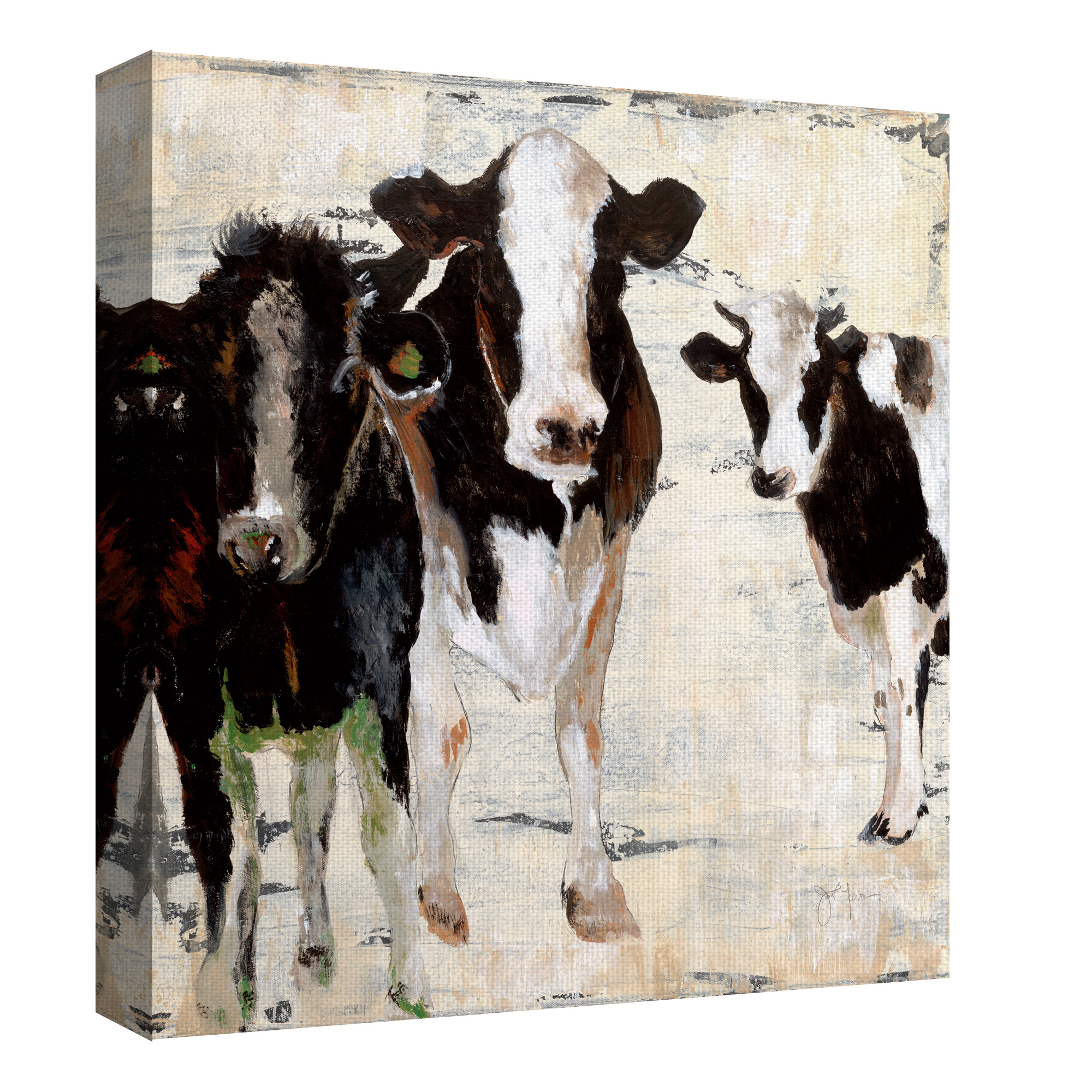 Hangin’ Out by Janet Tava Wrapped Canvas Painting Print