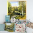 thumbnail image 3 of Designart 'The River In Silent Green Nature Through Birches' Traditional Framed Art Print, 3 of 4