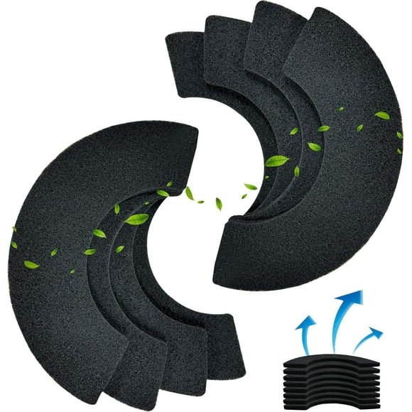 TRAHOO-Carbon Filters Compatible with Litter Robot 4 Activated Charcoal Replacement Filters Work for Cat Robot Litter Box LR4 Keep Home Fresh 8-Pack (Black)