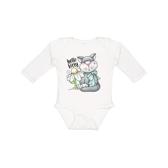 Inktastic Hello Kitty Cat Boys Long Sleeve Baby Bodysuit