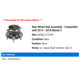 thumbnail image 2 of Rear Wheel Hub Assembly - Compatible with 2014 - 2018 Mazda 3 2015 2016 2017, 2 of 2