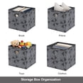 thumbnail image 3 of Mainstays Collapsible Fabric Cube Storage Bin, Black and Gray Geometric, 10.5 x 10.5 x 10.75 Inches, 3 of 9