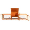 thumbnail image 5 of Spaco Large Orange Rabbit Cage, Galvanized Mesh, Pine Wood, Sunlight & Asphalt Boards, 3-Section Design, 5 of 15