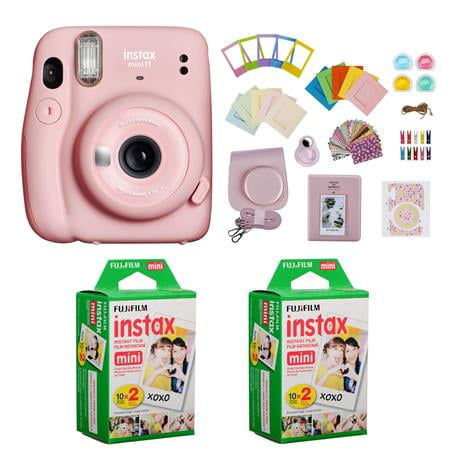 betreuren rekenmachine Respect Instax Mini 11 Instant Camera (Blush Pink) Bundle with Case, 2X Fuji Instax  Mini Instant Film Twin Pack - 40 Sheets (White), Color Filters, Stickers,  Frames, Photo Album and Accessory Kit - Walmart.com