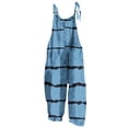 thumbnail image 2 of Girls Striped Printed Cami Jumpsuits Sleeveless Spaghetti Straps Jumpsuit Pants Casual Loose Trousers with Pockets Blue 15-16 Years, 2 of 7