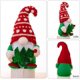 thumbnail image 5 of 2 gnomos navideños de peluche con sombrero doblado: decoración enana elfa sueca para escritorio, repisa, árbol, ventanal: decoración navideña ideal y regalo de cumpleaños., 5 of 7