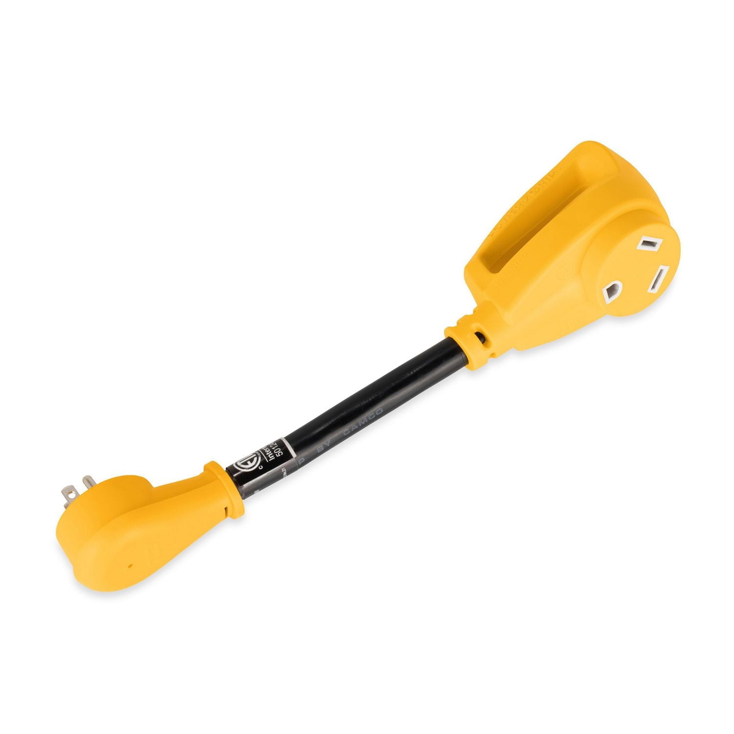 Adaptateur électrique PowerGrip(MC) 15 A (M)/30 A (F) 55163 de 30,4 cm (12 po) pour VR de Camco, en forme d'os à chien 15 Ampères M/30 Ampères F