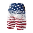 thumbnail image 5 of Men's Patriotic Cargo Shorts With In God We Trust And Cross Print Featuring Statue Of Liberty Graphic And American Flag Pattern Navy L, 5 of 5