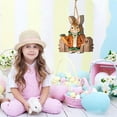 thumbnail image 4 of Binwennn Retro Easter Wooden Decorations Rabbit Wooden Hollow Rural Farmhouse Easter Home Decorations Suitable For Tree Family Party Decoration Hand Painted Stained Glass Window Hanging Decorated, 4 of 5