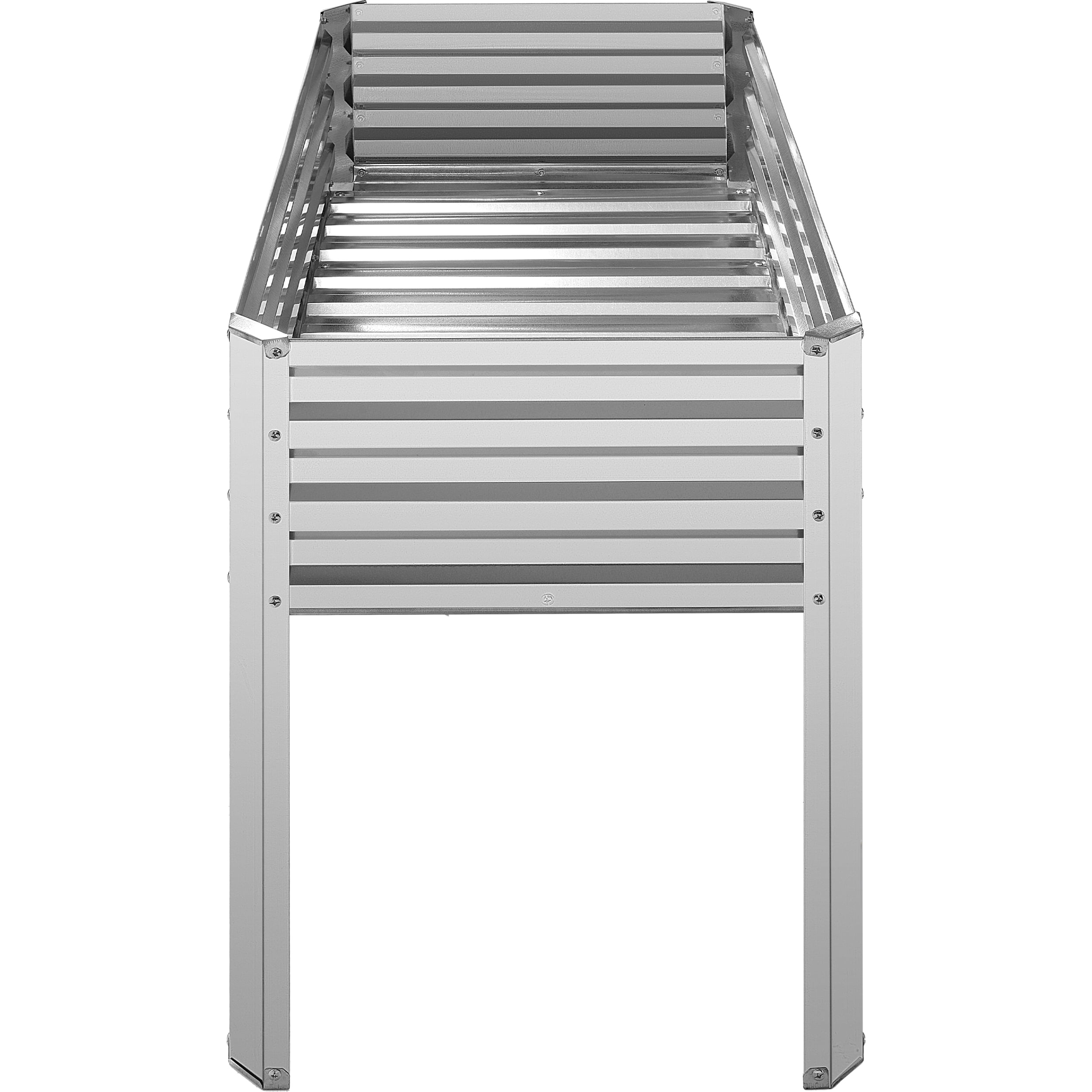 TrumanPick Galvanized Raised Garden Bed with Legs 4x2x3ft for Backyard Patio Balcony, 800lb Capacity