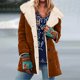 thumbnail image 1 of Chaquetas y abrigos casuales de manga larga sin capucha para mujer, abrigo de invierno cálido con solapa y botones, abrigo con bolsillos, 1 of 7