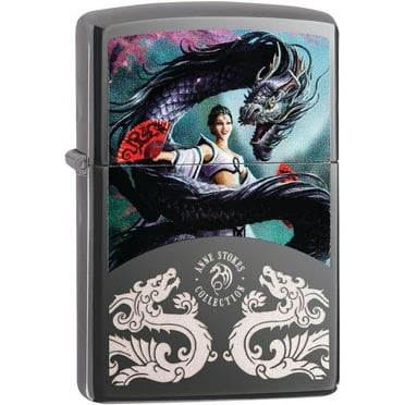 Zippo Lighter- Dragons Woman Black Ice Windproof Lighter #Z5113