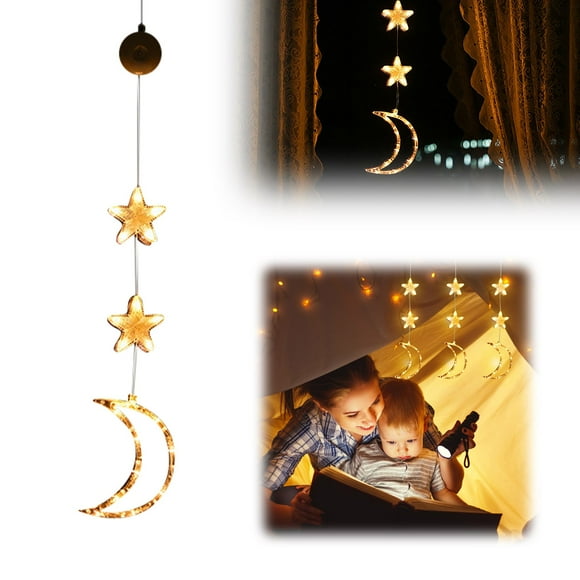 Festival de la ventosa de la lámpara de color de la atmósfera de la lámpara colgante de la habitación de la ventana de decoración de copo de nieve de la cadena de luz