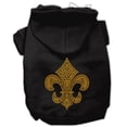 thumbnail image 3 of Pet, Dog  Cat Hoodie Rhinestone, "Gold Fleur De Lis", 3 of 7