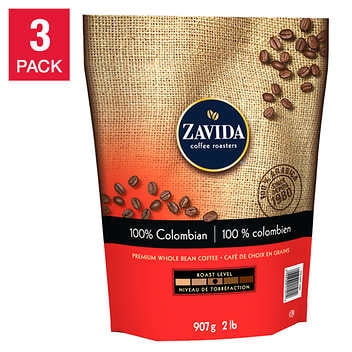 Zavida® - 100% Colombian Whole Bean Coffee 3 x 907 g Bags