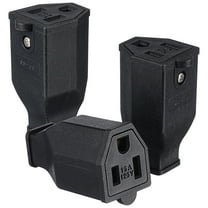 MUSEYA 3Pcs Female Extension Cord Ends Black Electrical Plug Replacement