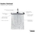 thumbnail image 3 of Kohler K-76465 Awaken 2 GPM Single Function Rain Shower Head - Black, 3 of 6