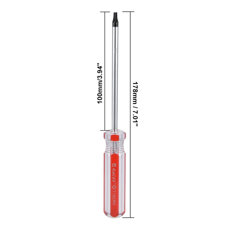 Long Shaft T15 Torx Head Screwdriver with Magnetic Drive and Cr-V