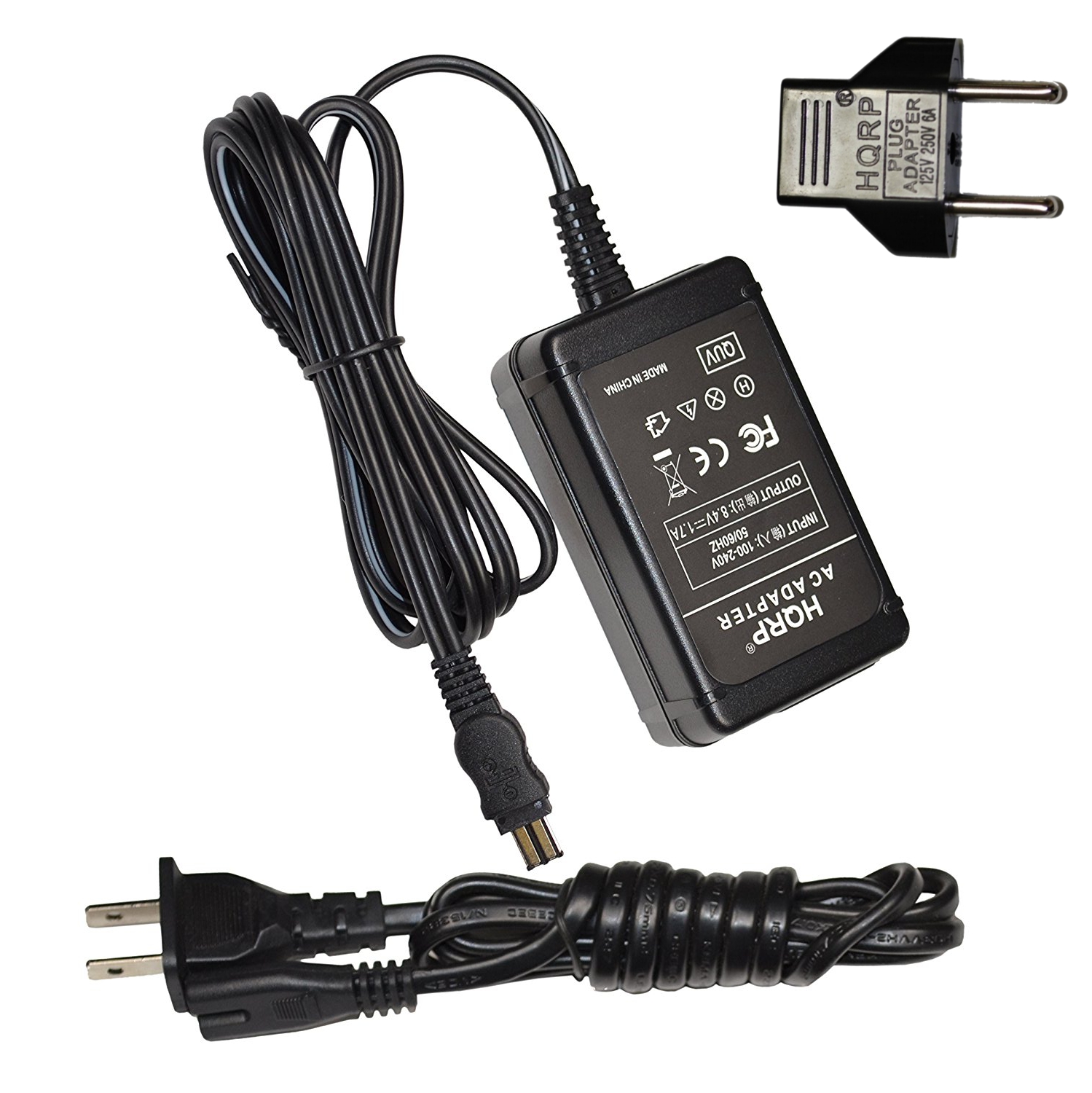 HQRP AC Power Adapter Charger For Sony Handycam DCR-SR37 DCR-SR40 DCR-SR37E DCR-SR40E