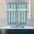 thumbnail image 3 of Kitchen Curtains 36 Inch Short - 3 Panel Set, Mermaid Ocean Underwater Coral Design, Rod Pocket Window Curtain, 100% Polyester, Easy Wash for Farmhouse, Nautical Kitchen, Bathroom, 3 of 6