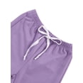 thumbnail image 4 of Children's Two Piece Set Kid's Solid Color Crew Neck Long Sleeve Pullover Toddler's Elastic Lace Up Trousers, 4 of 4