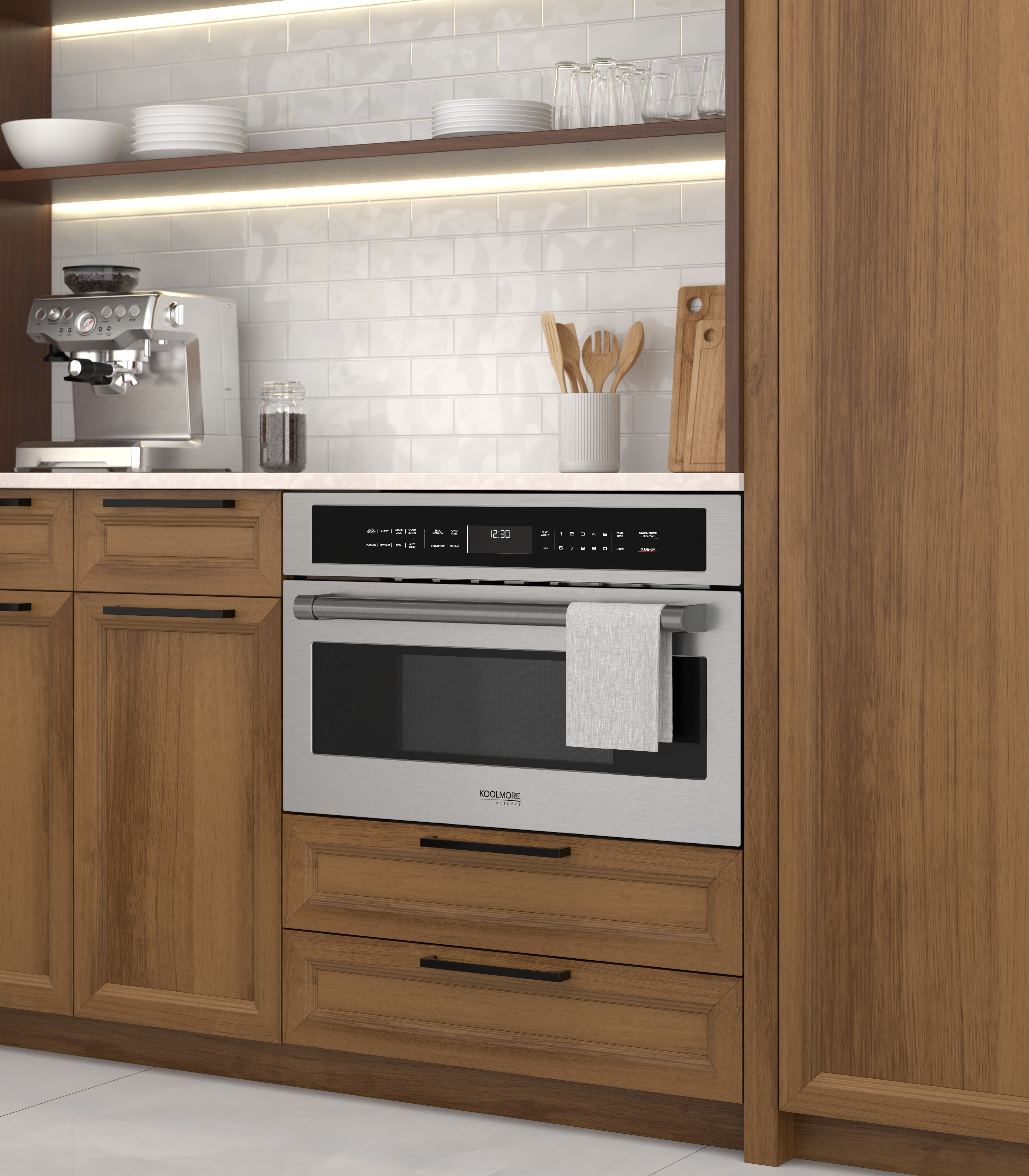 30 In. Black Stainless Steel Built-in Convection Microwave Oven with Speed and Sensor Cooking, 1.6 Cu. Ft.