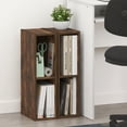thumbnail image 2 of Furinno FULDA Set of 2. 2-Tier 6-In Width Narrow Bookcase. Amber Pine, 2 of 5