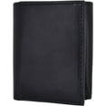 thumbnail image 2 of MARSHAL Kids Slim Compact ID and Coin Pocket Genuine Leather Trifold Wallet for Boys Black, 2 of 7