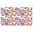 thumbnail image 4 of Floral Ceramic Toothbrush Holder, Vintage Colorful Flowers and Curls on White Background Romantic Spring Pattern Print, Versatile Countertop for Bathroom, 4.5" X 2.7", Multicolor, by Ambesonne, 4 of 4