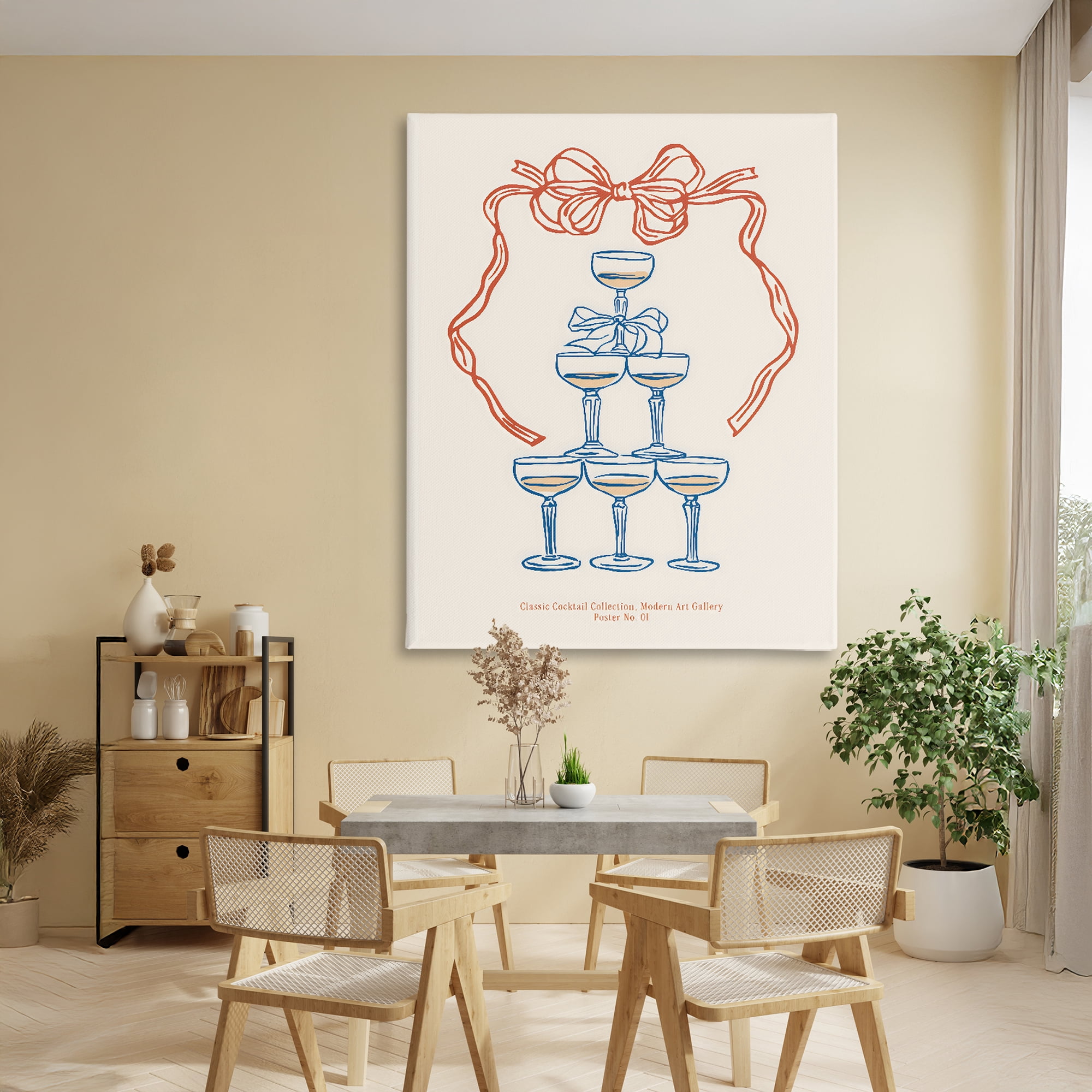Stupell Industries Classic Cocktail Tower Canvas Wall Art, design by The Prints Vibe
