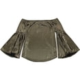 thumbnail image 2 of bar III Blusa sin mangas con brillo para mujer, Metálica, XS, 2 of 2