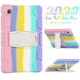 thumbnail image 2 of XYX Case for Samsung Galaxy Tab A8 10.5 inch (SM-X200/SM-X205), Dual Layer Slim Heavy Shockproof Rugged Protective Cover Case with Kickstand (Colourful Pink), 2 of 7