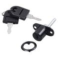 thumbnail image 2 of Push Plunger Lock Cylinder Head Portable Triple Drawer Lock Cabinet Plunger Lock 19mm Black, 2 of 9