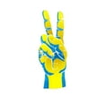 thumbnail image 3 of CafePress - Peace For Ukraine Ukrainian Hand Peace Sig Pajamas - Women's Short Sleeve Print T-Shirt and Pants Light Cotton Pajama Set, 3 of 7