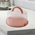 thumbnail image 6 of Esquirla 8" Cake Carrier, Cupcake Container Cake Stand Multipurpose Cake Transport Container for Cupcake Picnic Camping Fruits Dishes Orange, 6 of 8