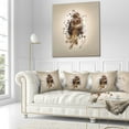 thumbnail image 3 of Designart Abstract Falcon on Branch - Animal Throw Pillow - 18x18, 3 of 5