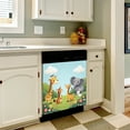 thumbnail image 3 of Cute Safari Animals in Garden(2) Dishwasher Magnet Cover Decorative Sticker for Home Cabinet Kitchen 23" x26", 3 of 5