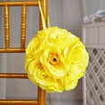 thumbnail image 5 of BalsaCircle 2 Yellow Roses 7" Kissing Flower Balls Pomander Wedding Hanging Decorations, 5 of 8