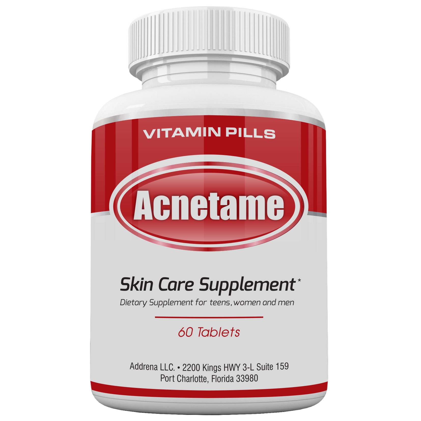 Acnetame- Designed as Clear Skin Supplement Pills for Oily Skin &amp; Blemishes for Women, Men, and Adults- 60ct Tablets